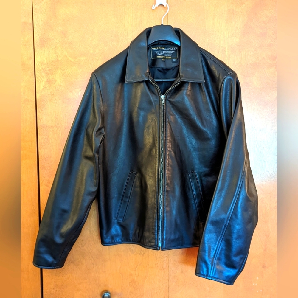 Coronado Leather Jacket, Black EUC